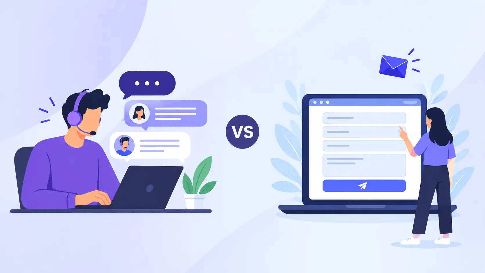 Chat live vs. formular de contact: ce convertește mai bine și pentru ce tip de afacere